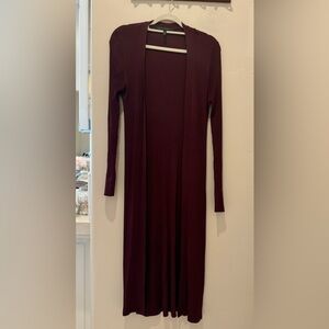 White House Black Market maroon duster
